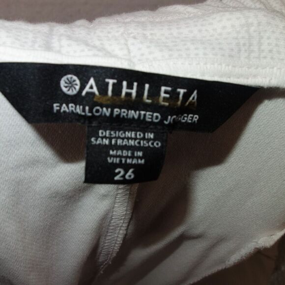 NEW Athleta Farallon Printed Joggers Pants White Grey Women's Plus Size 26 - Picture 10 of 13
